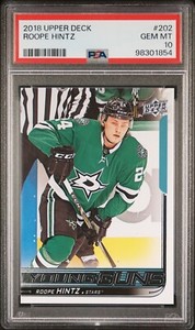 2018-19 Upper Deck Young Guns Roope Hintz PSA 10 #202 Dallas Stars