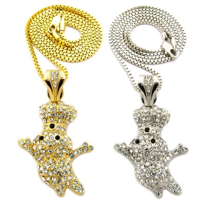 MENS HIP HOP DOUGH BOY PENDANT 2MM 24