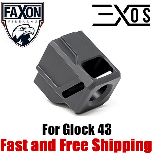 Faxon EXOS-523 Pistol 9mm Compensator for Glock 43 G43 Comp | eBay
