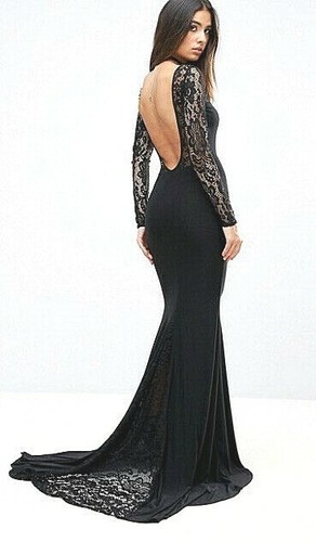 EX ASOS CLUB L STUNNING BLACK FISHTAIL 