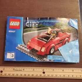 LEGO 60007 High Speed Chase Instruction Manual #3 Only 2013 City Red Car