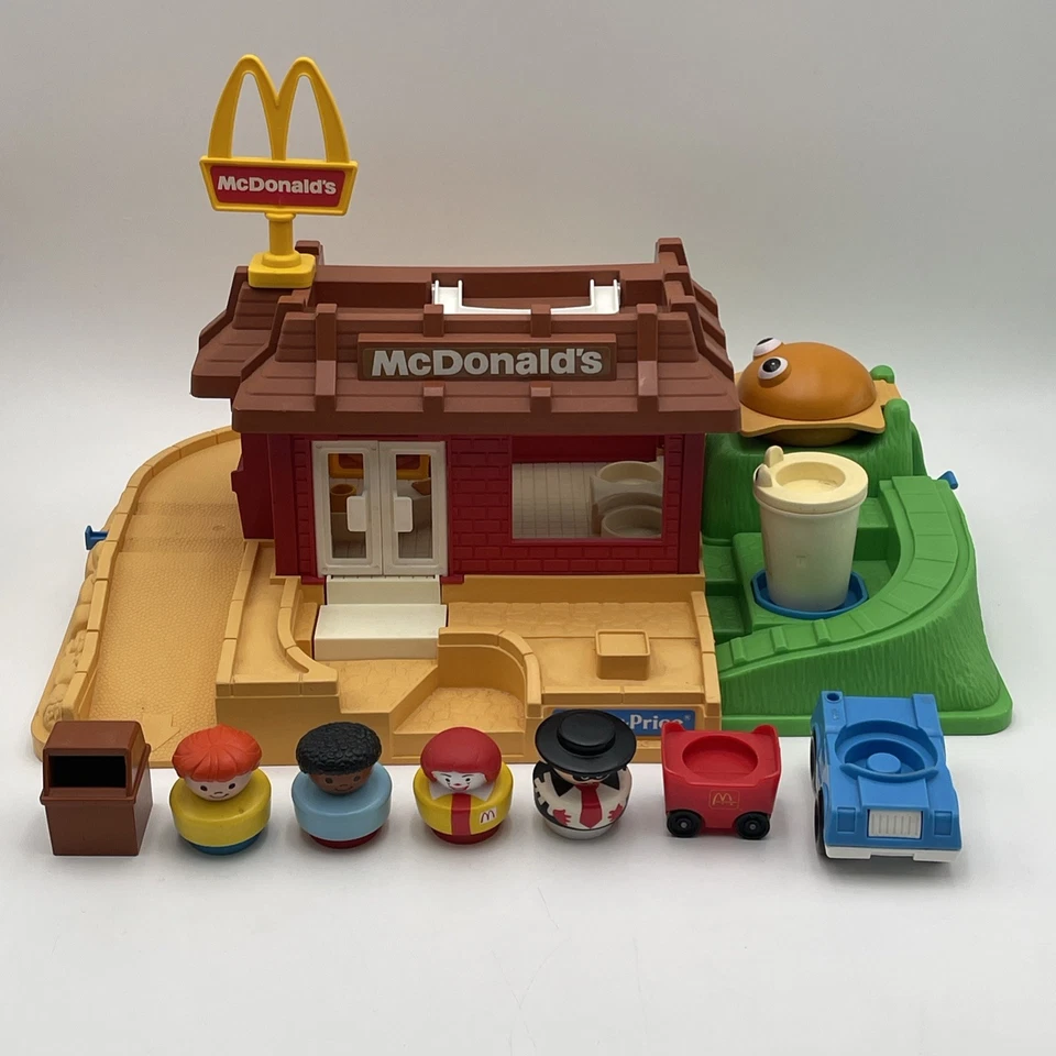 Nice Vintage Fisher-Price Little People McDONALDS 2552 1989 Restaurant & Box USA - Image 4 of 4