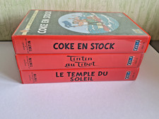 Lot 3 VHS Cassette Vidéo Tintin au Tibet Coke en Stock Temple du Soleil Français