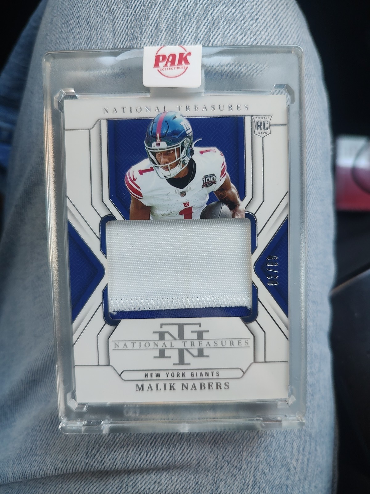 MALIK NABERS 2024 NATIONAL TREASURES ROOKIE PATCH /99 RC TRUE #211 Q5099