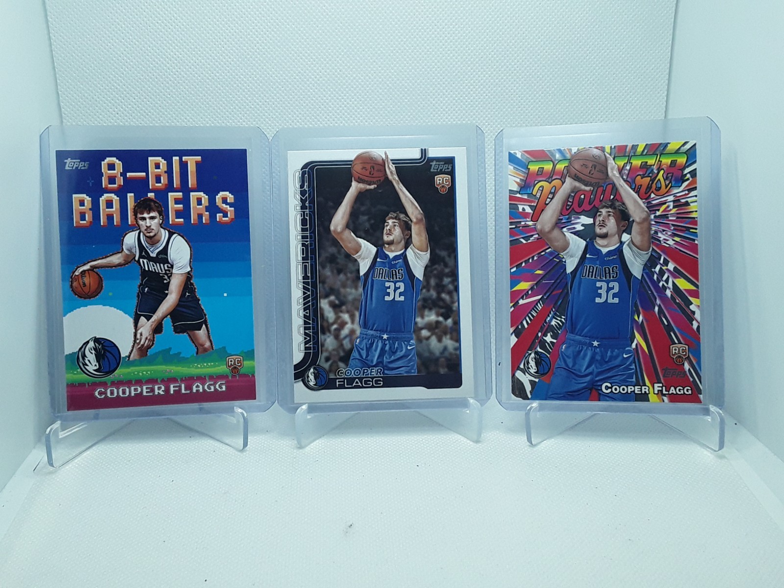 2025-26 Topps Cooper Flagg 3 Card Rookie Lot! Base! 8 Bit Ballers! Power Players