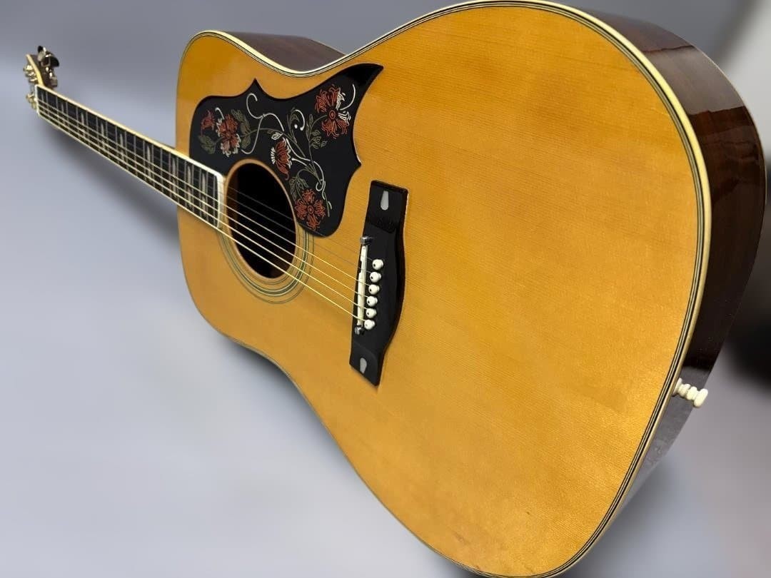 Yamaha FG-401W Hummingbird Style Acoustic Guitar 1977 Vintage MIJ Orange Label