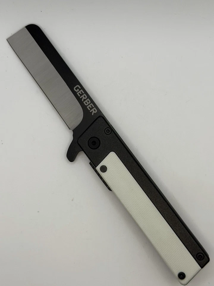 Cuchillo de clip plegable Gerber Quadrant con incrustación blanca G10 nuevo 30-001703 Foto 2 de 4