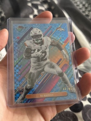 RJ Harvey Topps Finest Denver Broncos RC Rare 44/49