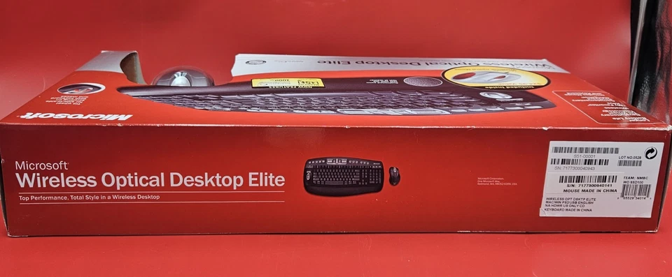 Microsoft Wireless Optical Desktop Elite USB/PS2 Keyboard And Mouse Combo New - Image 4 of 4