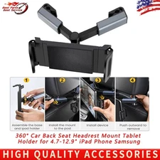 360° Car Back Seat Headrest Mount Tablet Holder for iPad Phone Samsung 4.7-12.9"