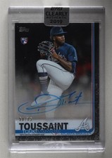 2019 Topps Clearly Authentic Auto Black 50/75 Touki Toussaint #CAA-TT Auto 2u3