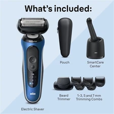 Braun Series 6 6175cc Men Shaver with SmartCare Center Precision Beard Trimmer ✅