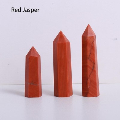 Crystal Point Prism Quartz Tower   36 Colors Natural Stone Home Decor Wand