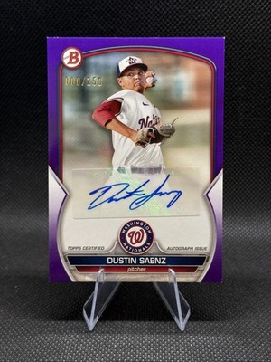 2023 Bowman - Paper Prospect Autographs Dustin Saenz #PPA-DS Purple Border /250