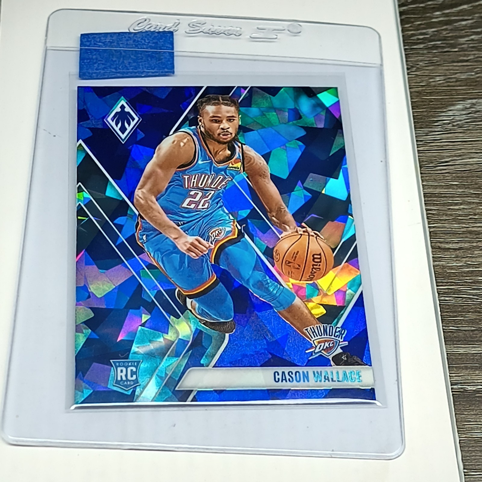 Cason Wallace Rookie 2023-24 Phoenix Blue Cracked Ice Prizm OKC Thunder Card RC