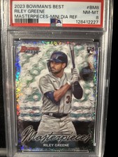 Riley Greene 2023 Bowman Best Masterpieces Mini-Diamond Refractor PSA 8