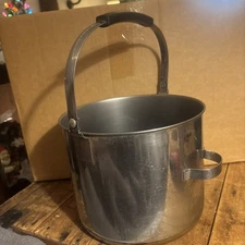 Revere Ware RIVERSIDE 1801 Copper Bottom Stock Pot Bail Handle No Lid Vtg