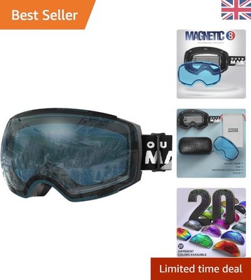 Skibrille PRO - OTG Schneebrille mit UV400 Schutz & austauschbarer Le...