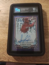 2024 Bowman Sterling ALFREDO DUNO 95/120 Auto Purple Refractor Prospect Gem 10