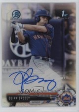 2017 Bowman Draft Chrome Pick Refractor 489/499 Quinn Brodey #CDA-QB Auto 9b4