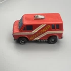 Hot Wheels 1978 Ford Econoline Motower 1:64 Diecast Van Red Yellow White