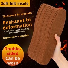 Natural Warm Wool felt insoles WOMEN MEN Deodorant Ins Breathable oles N5R7