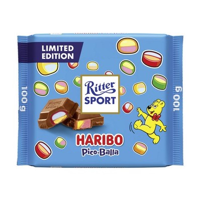 Ritter Sport Pico Balla Haribo Vollmilchschokolade Tafel 100g