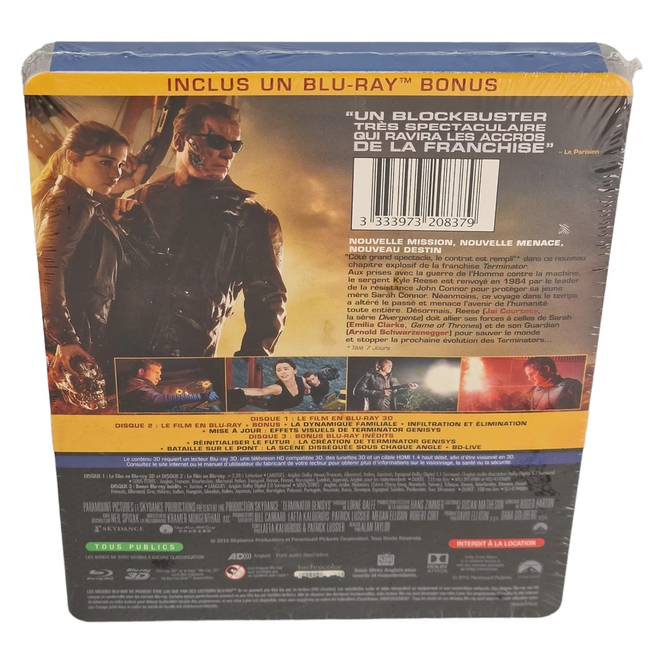 Terminator: Genisys Blu-Ray 3D + Steelbook Ausgabe Begrenzte 2015 Bereich B - Bild 3 von 4