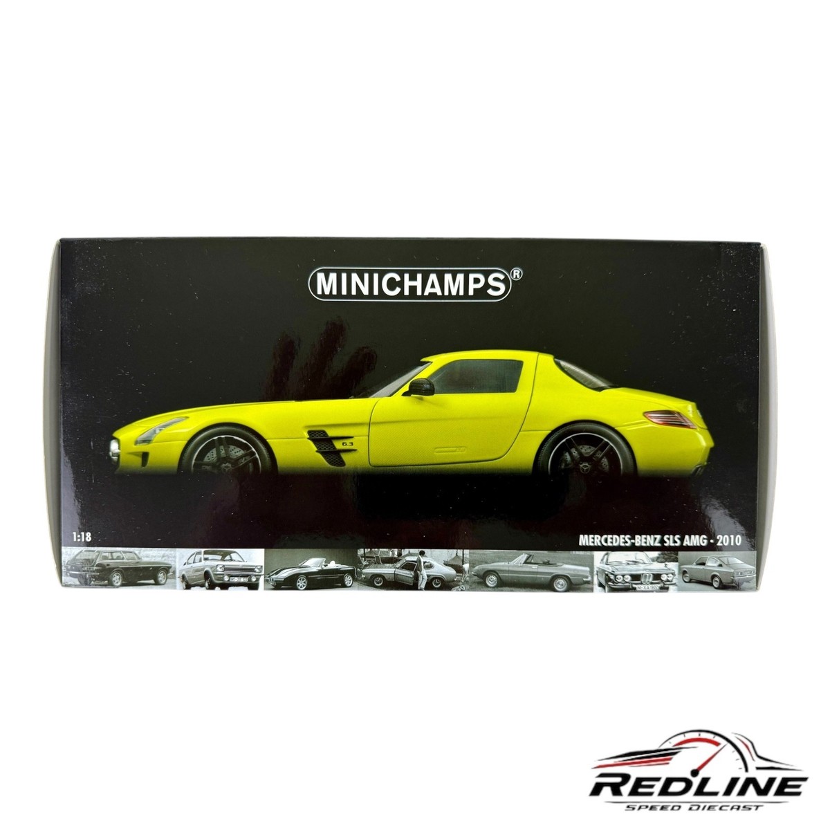 🇺🇸🇺🇸🇺🇸Minichamps Mercedes SLS AMG 2010 Yellow 1:18 GS