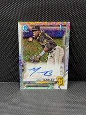 2021 Bowman Chrome Jordy Barley 1st /299 Speckle Refractor Auto #CPA-JBA Padres