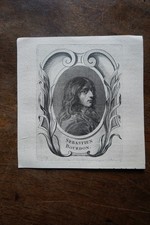 BOURDON SEBASTIEN (1616-1671) PORTRAIT ENGRAVING FROM 1745, PAINTER