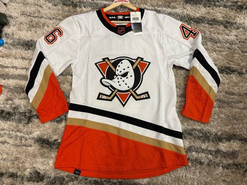 Trevor Zegras Anaheim Ducks NHL Adidas Authentic Reverse Retro 2.0 Trikot 44 Neu - Bild 6 von 13