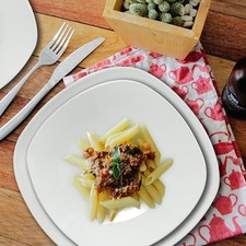 Servizio Piatti da Tavola 18 Pezzi TOGNANA Bianco Fine Porcellana Set 6 Persone