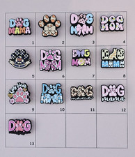 new DOG MOM mama SHOE CHARM hair PAW pink BLUE you pick CHOOSE from variety