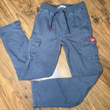 Levi s Youth Cargo Pants Size 10 Boy s Drawstring Waistband Tapered Twill Gray