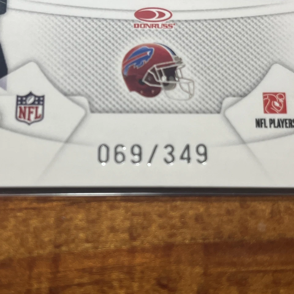 Derek Fine 2008 Leaf R&S Gold Longevity Rookie #190 /349 Buffalo Bills - Image 3 of 3