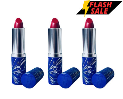 3 Clinique Pop Lip Color + Primer Lipstick 08 Cherry Pop - New