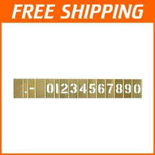 Brass Interlocking Numbers Stencil Kit - 15 Pieces