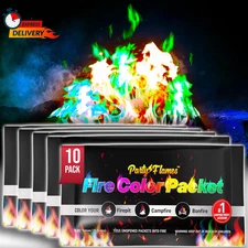 Fire Color Changing Packets Fire Pit (10 Pack) - Perfect Any Campfire Bonfire