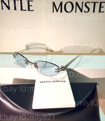 GentleMonster Sunglasses Oval BOLD - Node 02 Silver Frame Blue