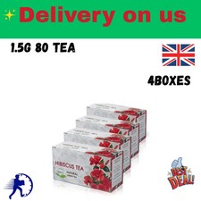 80 Tea Bags Hibiscus Tea 100% Natural - 4 Boxes