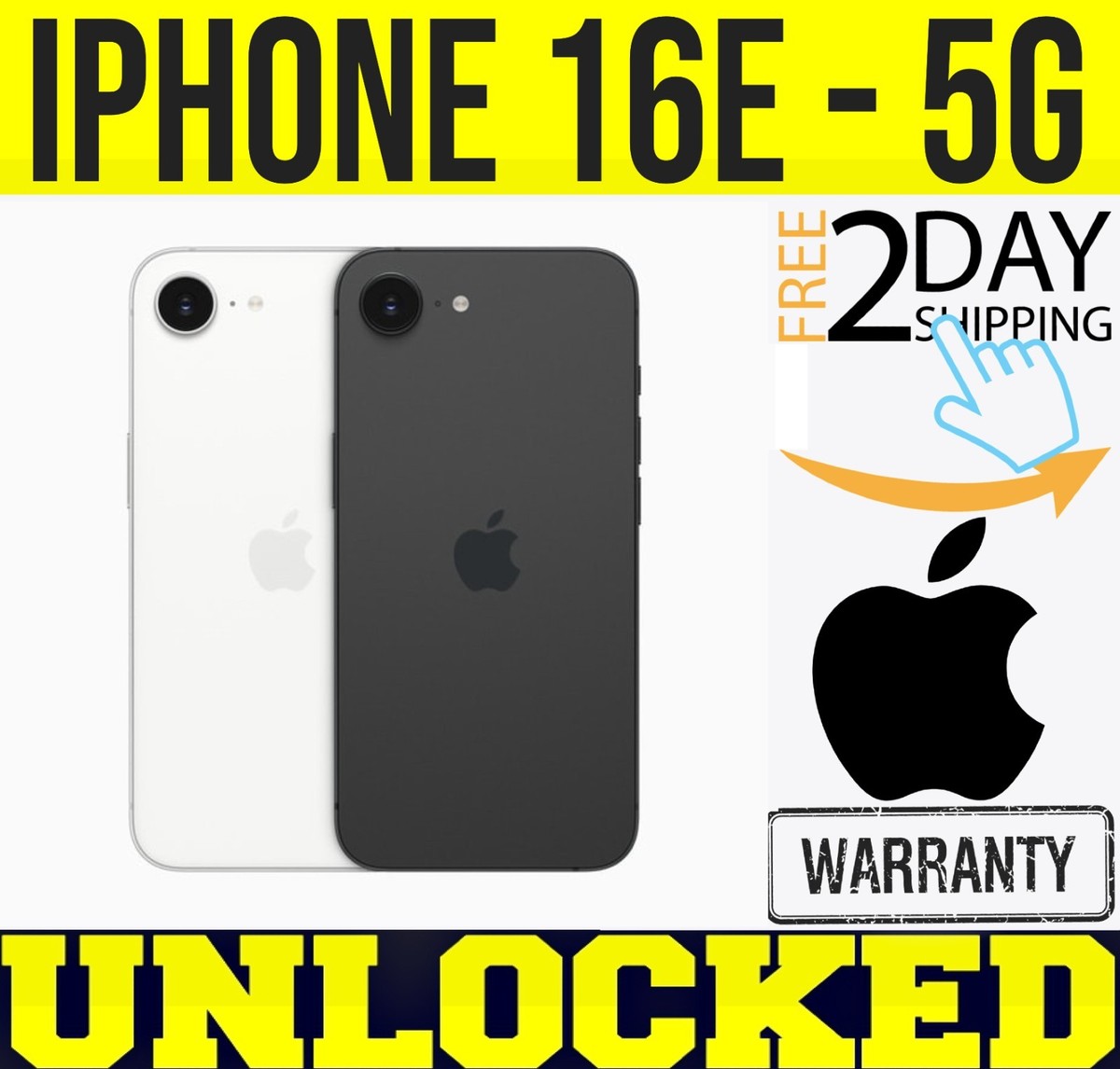 APPLE IPHONE 16e 128GB 256GB 512GB (FACTORY UNLOCKED) 🔋 100