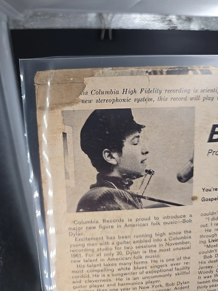 Bob Dylan Self Titled LP Columbia 2 Eye MONO CL-1779 Santa Maria Repress G+/G Foto 3 de 4