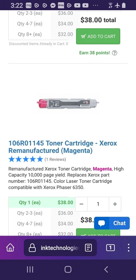 New Remanufactured 106R01145 XEROX PHASER 6350 TONER CARTRIDGE Magenta - Image 2 of 4