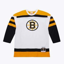 Mens Mitchell & Ness NHL WHITE JERSEY BRUINS 1958 WILLIE O'REE
