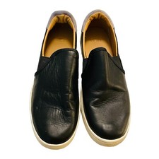 UGG Cas Sneakers Slip On Leather Black Women's Size 9