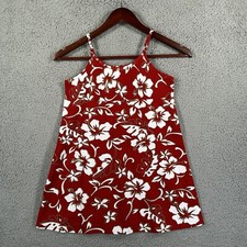 Hilo Hattie The Hawaiian Original Dress M 10 12 Floral Red White Tropical VTG