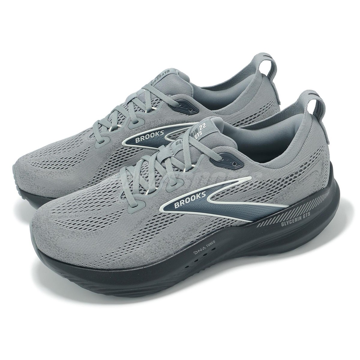Brooks Glycerin GTS 22 4E Extra Wide Primer Gray Ebony Men Running