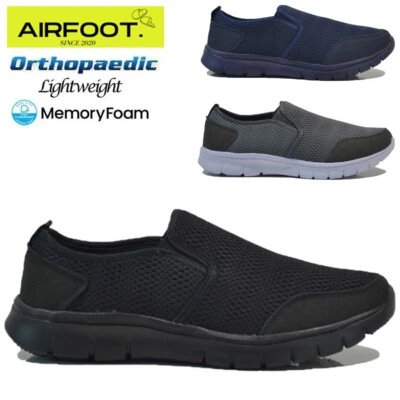 MENS CASUAL TRAINERS MEMORY FOAM WIDE FIT WALKING RUNNING SPORTS GYM SHOES SIZE - Image 1 of 4