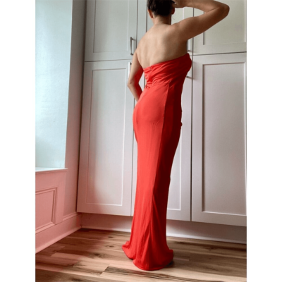 Belle Badgley Mischka Women's Strapless Red Evening Gown Size M | eBay